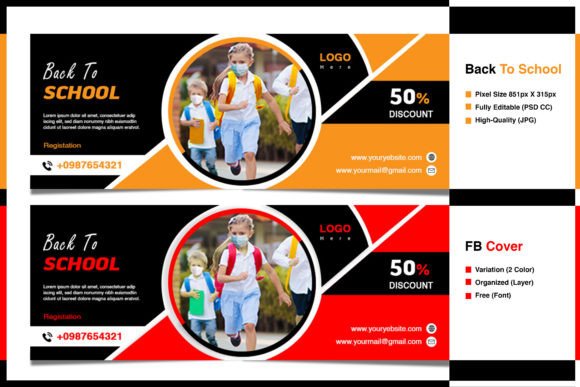 Back to School Social Media FB Cover: Design Template Guide