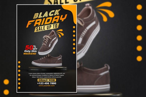 Black Friday Flyer or Poster Template: Editable PSD Design
