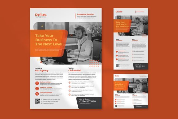 Business Flyer Template Set for Modern Marketing