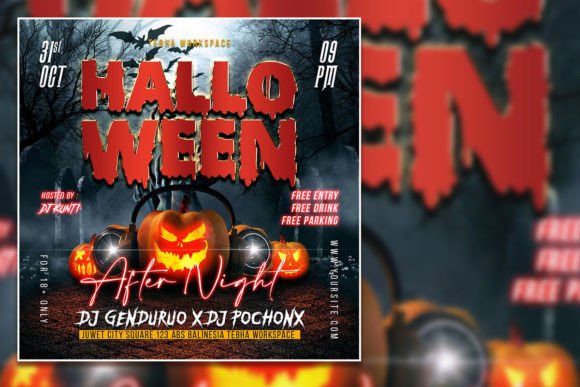 Create a Spooktacular Halloween Music Party Social Media Post