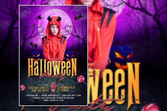 Creative Halloween Party Flyer or Poster