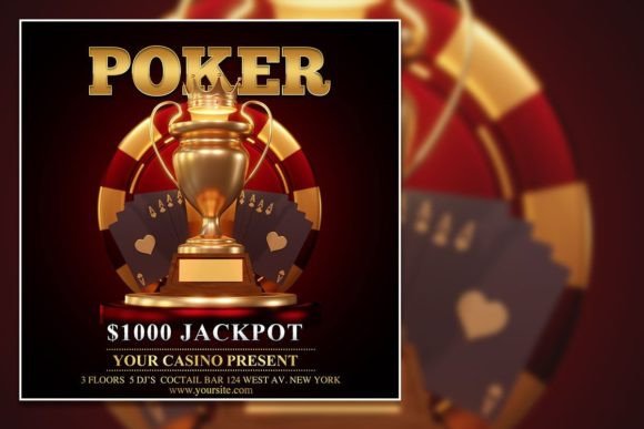 Editable Casino Night Invitation & Social Media Templates