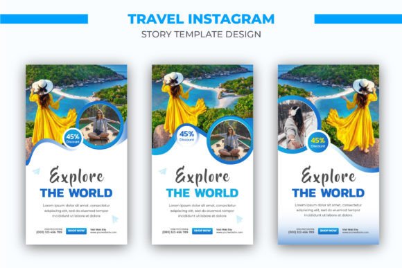 Effortless Holiday Travel Instagram Story Templates
