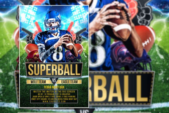 Football Sport Flyer R Poster Template: Your Game Day Design Solution