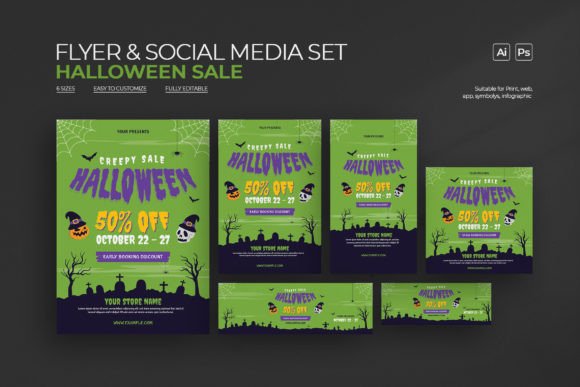 Halloween Sale Flyer & Social Media