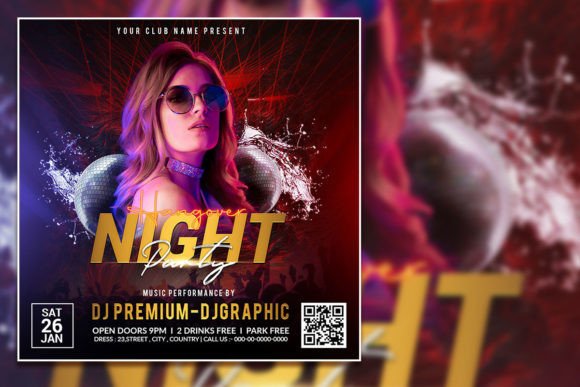 Modern Party Editable PSD Template