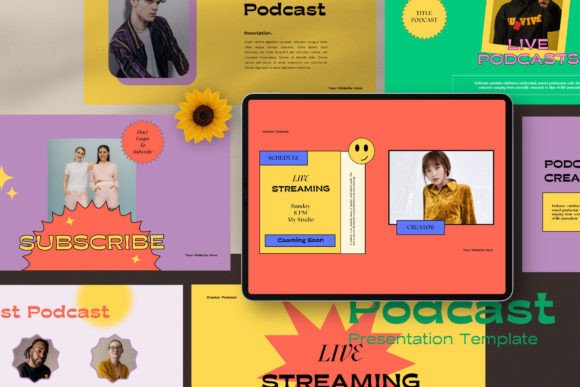 PODCAST Googleslide Template: Modern Presentation Design