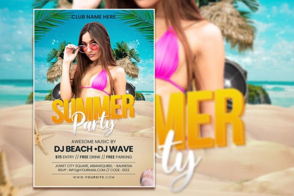 Summer Party Flyer or Poster Template